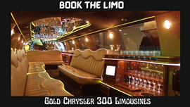 Gold Chrysler 300 Limousine Rental Service in USA